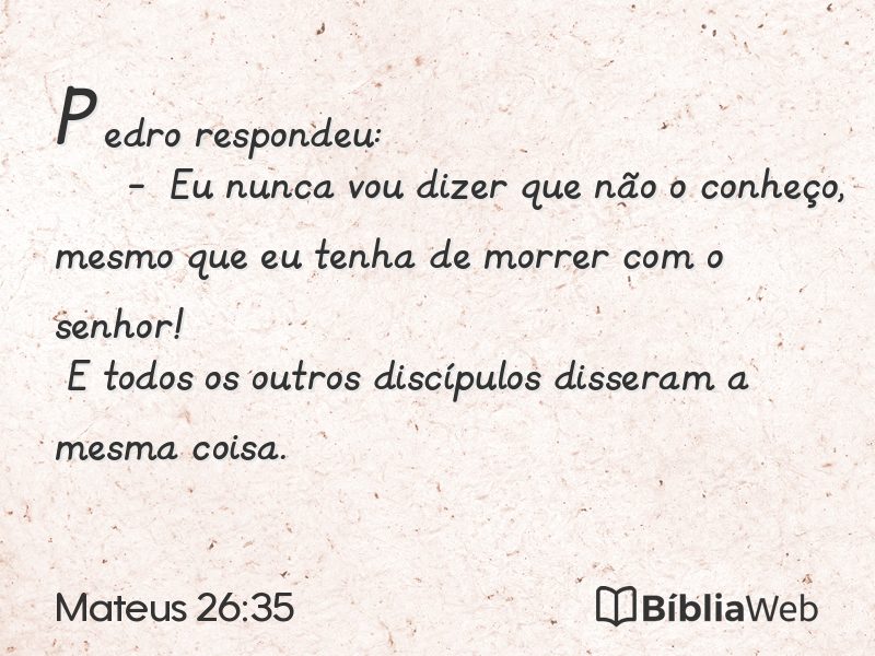 Mateus 26:35 em imagem para compartilhar