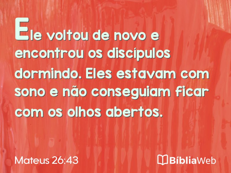 Mateus 26:43 em imagem para compartilhar