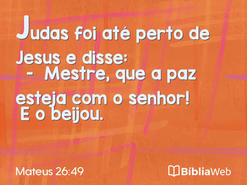 Mateus 26:49 em imagem para compartilhar