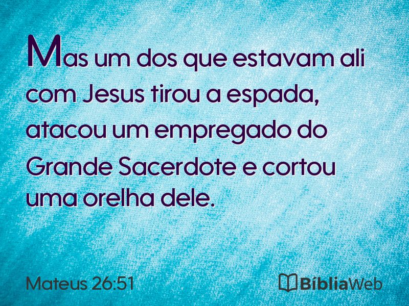 Mateus 26:51 em imagem para compartilhar