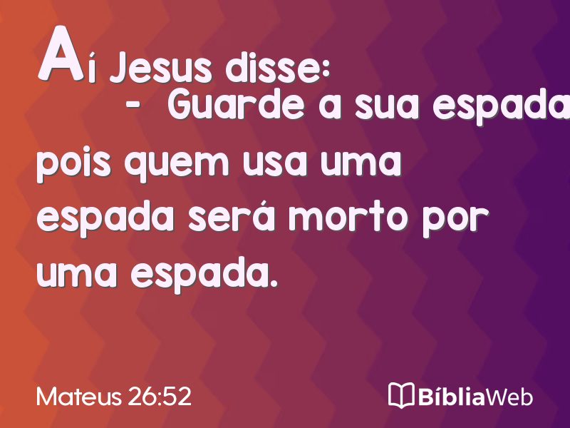 Mateus 26:52 em imagem para compartilhar