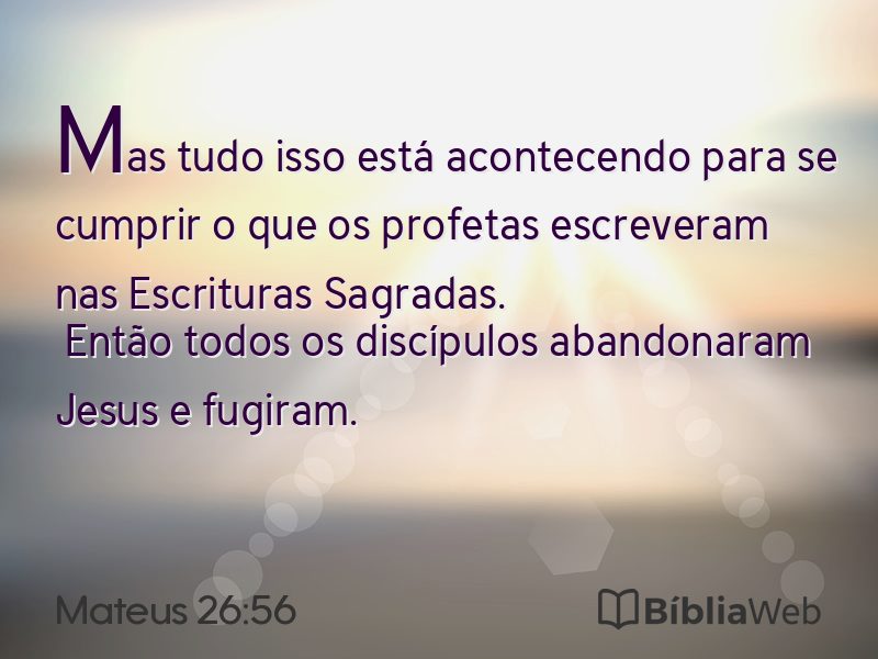 Mateus 26:56 em imagem para compartilhar