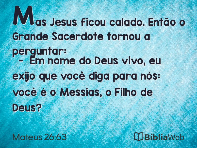 Mateus 26:63 em imagem para compartilhar