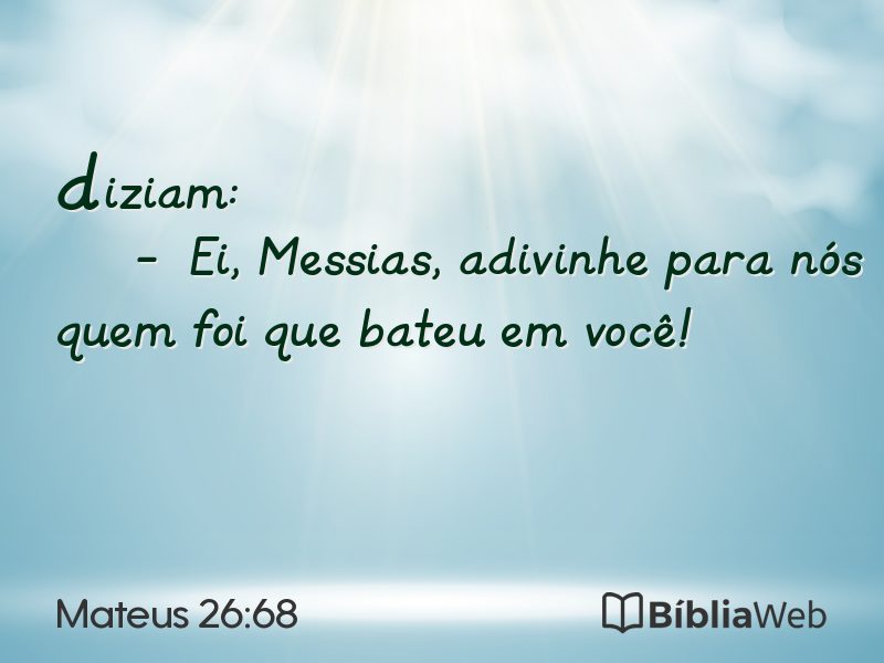 Mateus 26:68 em imagem para compartilhar