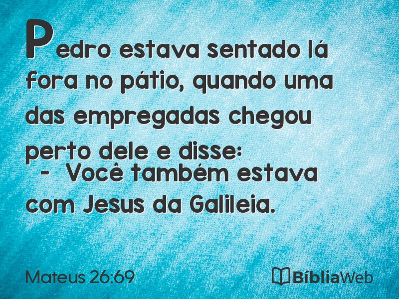 Mateus 26:69 em imagem para compartilhar