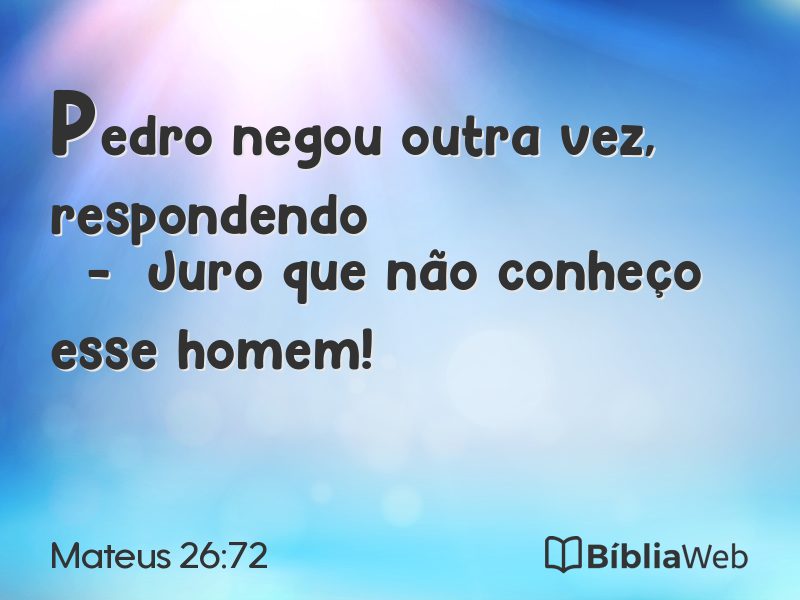 Mateus 26:72 em imagem para compartilhar