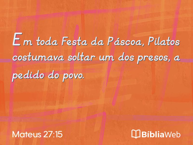 Mateus 27:15 em imagem para compartilhar