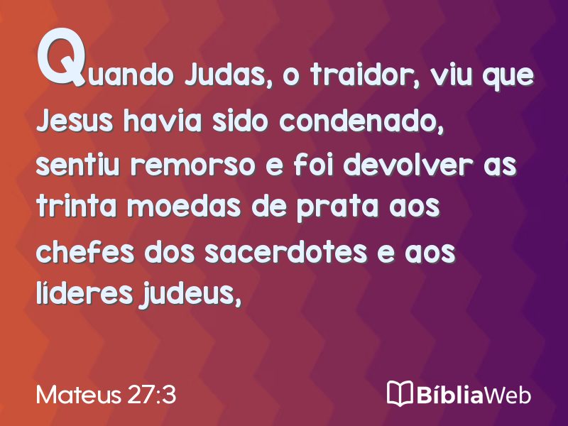 Mateus 27:3 em imagem para compartilhar