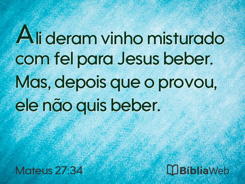 Mateus 27:34 em imagem para compartilhar