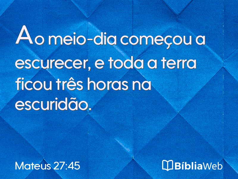 Mateus 27:45 em imagem para compartilhar