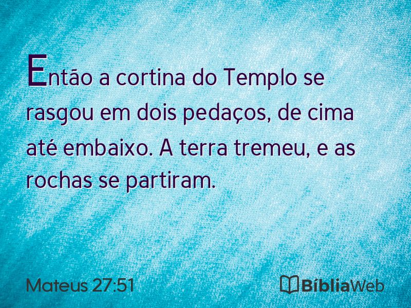 Mateus 27:51 em imagem para compartilhar