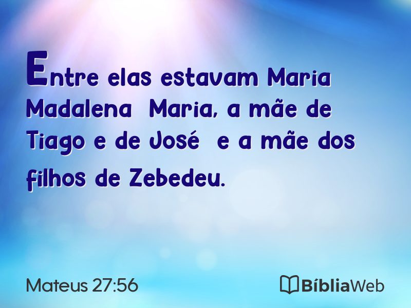 Mateus 27:56 em imagem para compartilhar