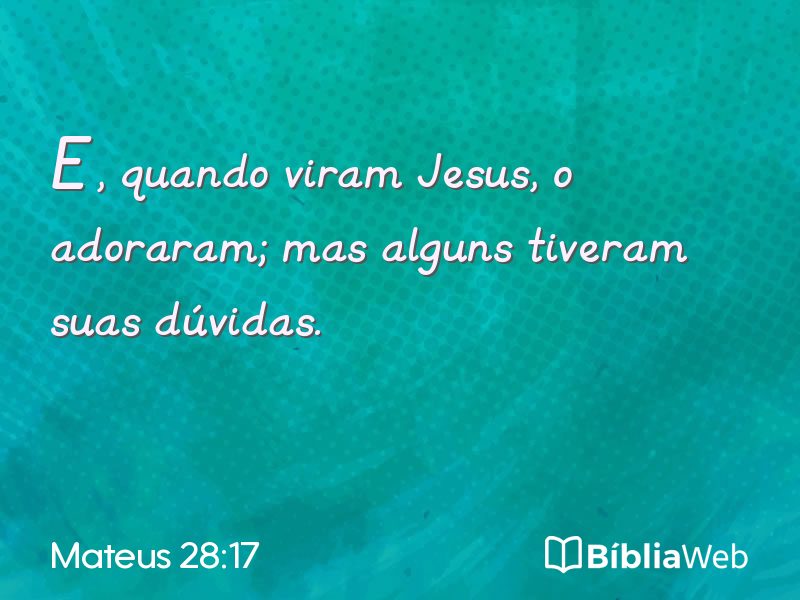Mateus 28:17 em imagem para compartilhar