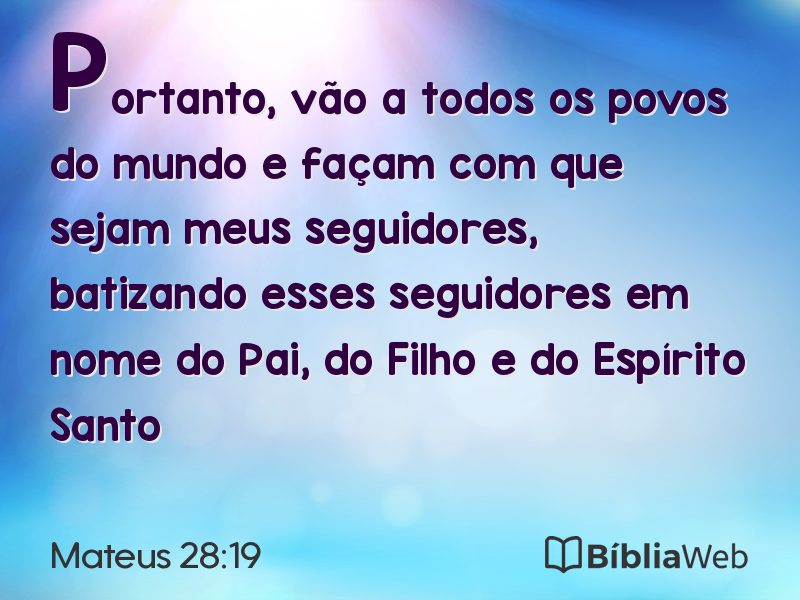 Mateus 28:19 em imagem para compartilhar