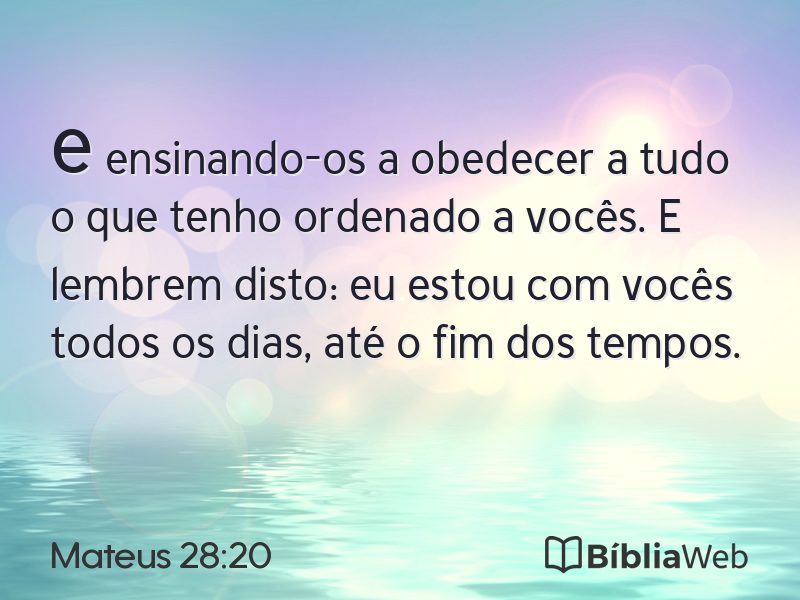 Mateus 28:20 em imagem para compartilhar