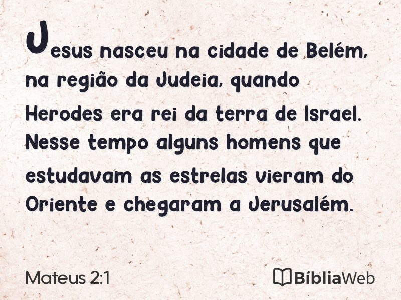 Mateus 2:1 em imagem para compartilhar