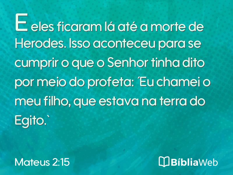 Mateus 2:15 em imagem para compartilhar