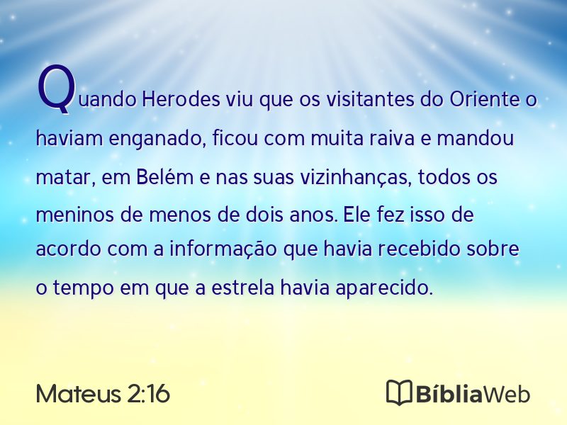 Mateus 2:16 em imagem para compartilhar