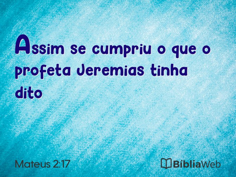 Mateus 2:17 em imagem para compartilhar