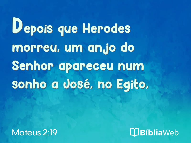 Mateus 2:19 em imagem para compartilhar