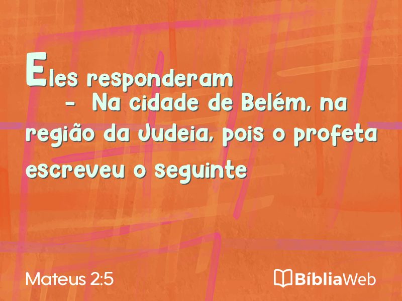 Mateus 2:5 em imagem para compartilhar