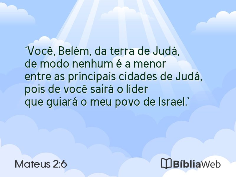 Mateus 2:6 em imagem para compartilhar