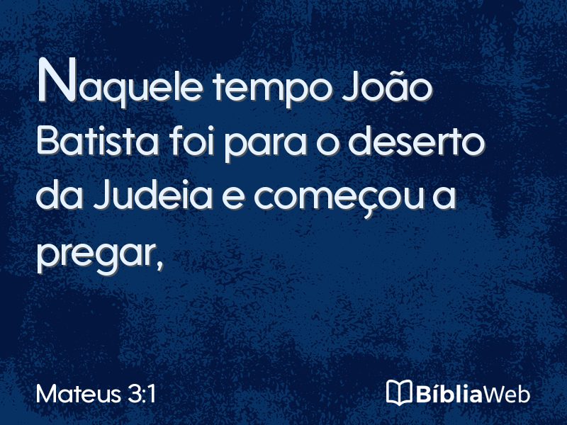 Mateus 3:1 em imagem para compartilhar