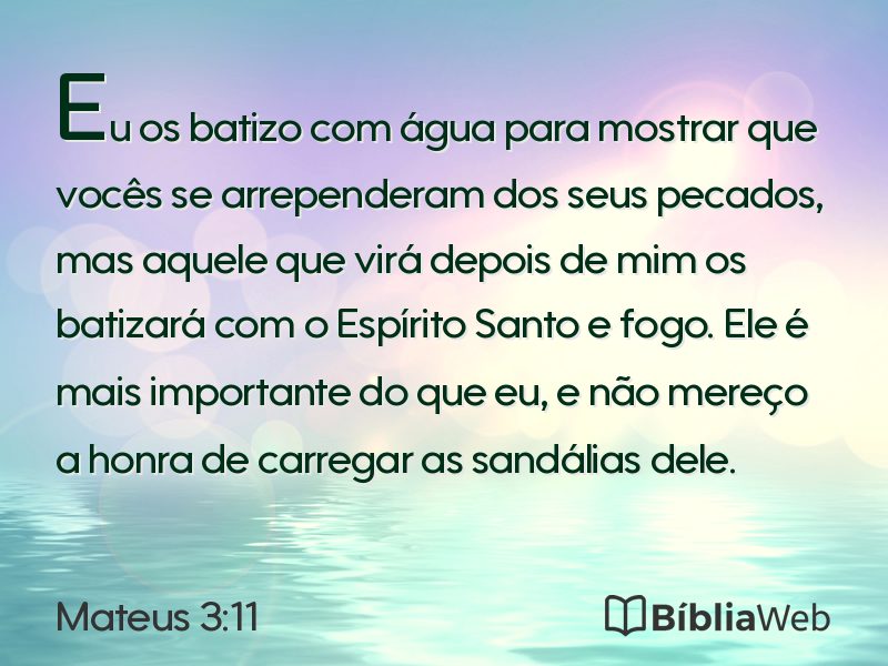 Mateus 3:11 em imagem para compartilhar