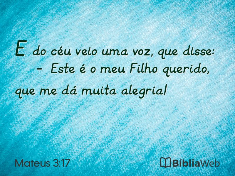 Mateus 3:17 em imagem para compartilhar