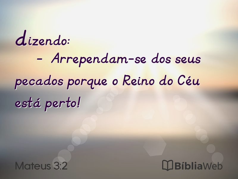 Mateus 3:2 em imagem para compartilhar