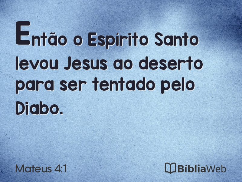 Mateus 4:1 em imagem para compartilhar
