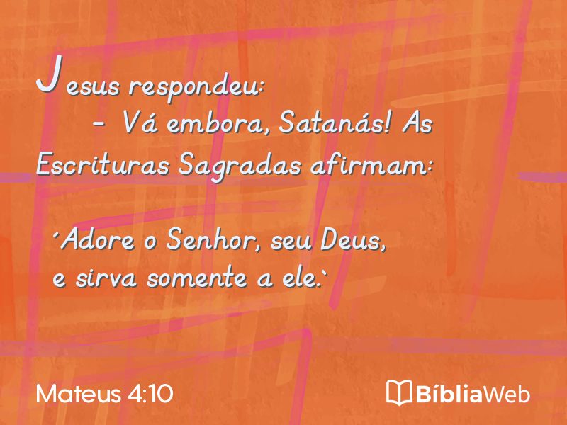 Mateus 4:10 em imagem para compartilhar