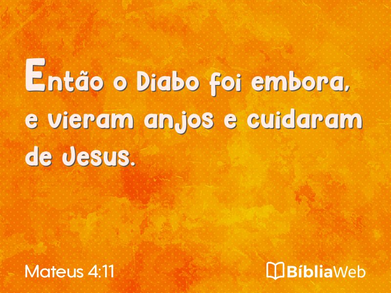 Mateus 4:11 em imagem para compartilhar