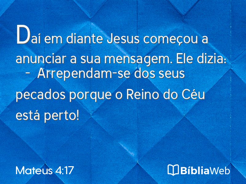 Mateus 4:17 em imagem para compartilhar