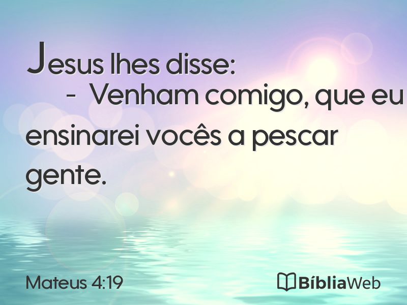 Mateus 4:19 em imagem para compartilhar