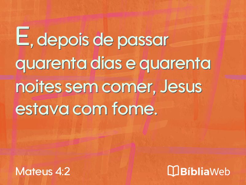 Mateus 4:2 em imagem para compartilhar