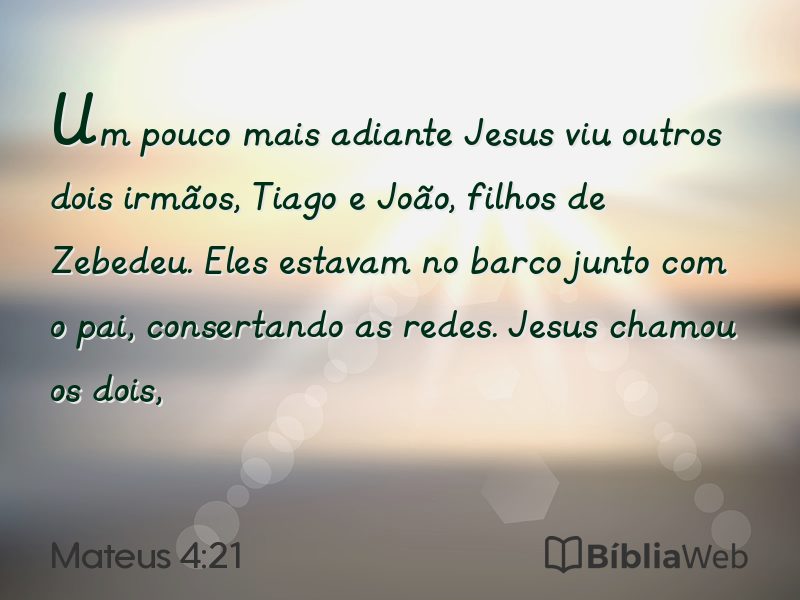 Mateus 4:21 em imagem para compartilhar