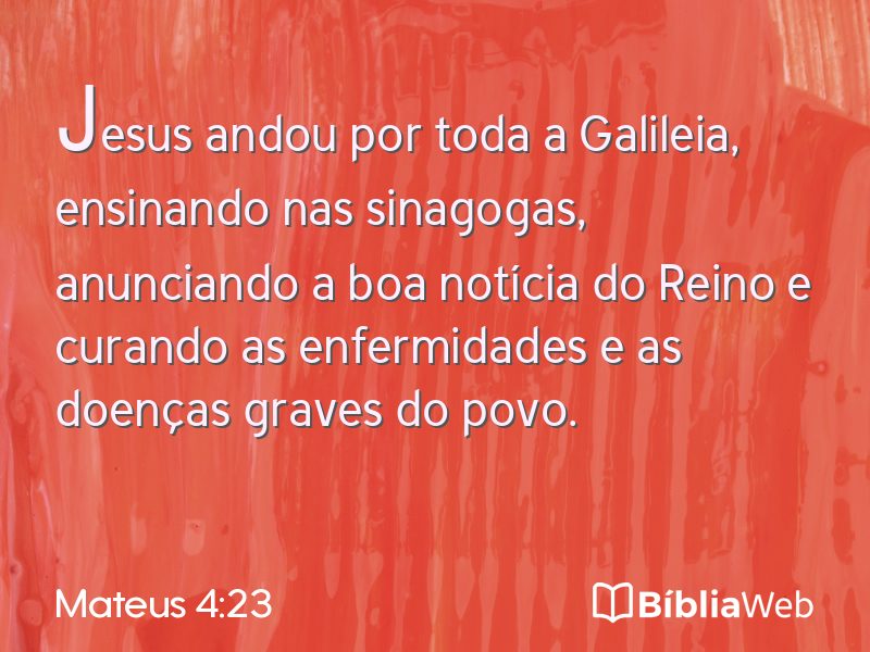 Mateus 4:23 em imagem para compartilhar