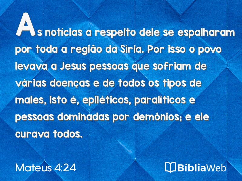 Mateus 4:24 em imagem para compartilhar