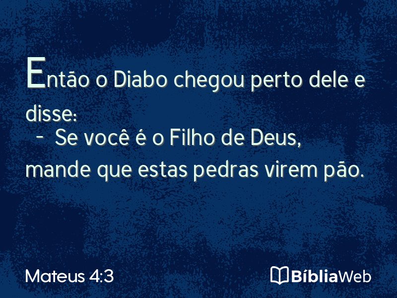 Mateus 4:3 em imagem para compartilhar