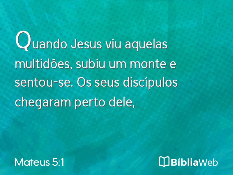 Mateus 5:1 em imagem para compartilhar