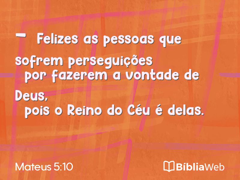 Mateus 5:10 em imagem para compartilhar