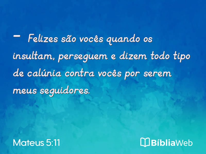 Mateus 5:11 em imagem para compartilhar