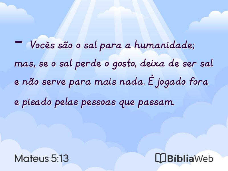 Mateus 5:13 em imagem para compartilhar