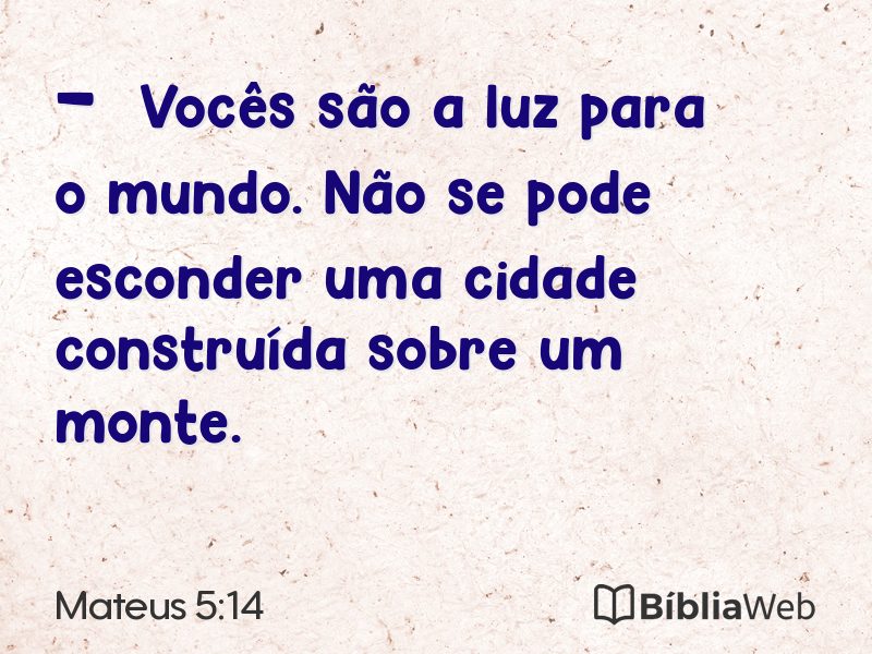 Mateus 5:14 em imagem para compartilhar