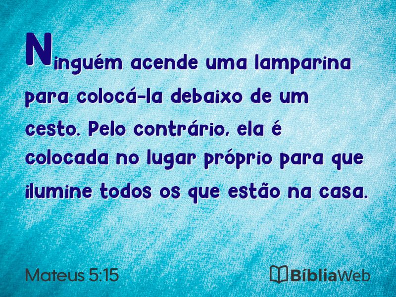 Mateus 5:15 em imagem para compartilhar