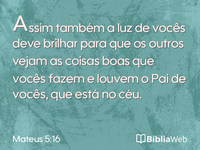 Mateus 5:16 em imagem para compartilhar