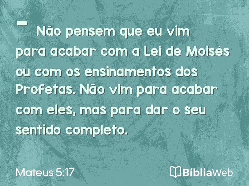 Mateus 5:17 em imagem para compartilhar