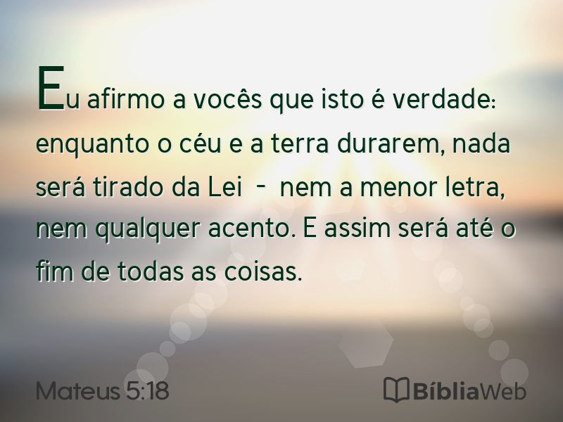 Mateus 5:18 em imagem para compartilhar