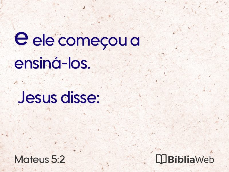 Mateus 5:2 em imagem para compartilhar